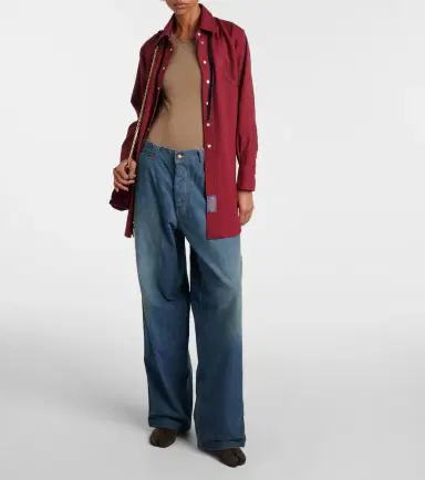 Maison Margiela Americana mid-rise wide-leg jeans | Thumbnail 3 Maison Margiela Americana mid-rise wide-leg jeans | Thumbnail 3