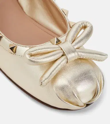 Valentino Garavani Rockstud metallic leather ballet flats | Thumbnail 2 Valentino Garavani Rockstud metallic leather ballet flats | Thumbnail 2