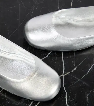 Valentino Garavani Tan-Go metallic leather ballet flats | Thumbnail 3 Valentino Garavani Tan-Go metallic leather ballet flats | Thumbnail 3