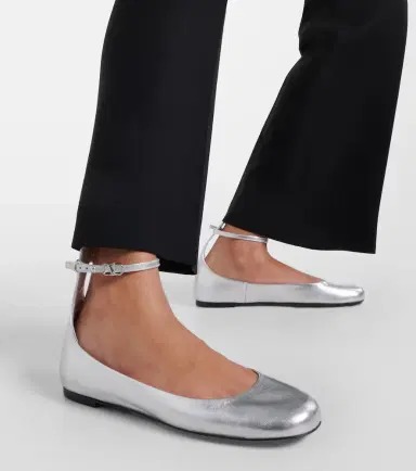 Valentino Garavani Tan-Go metallic leather ballet flats | Thumbnail 5 Valentino Garavani Tan-Go metallic leather ballet flats | Thumbnail 5