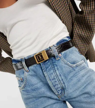 Saint Laurent La 66 croc-effect leather belt | Thumbnail 3 Saint Laurent La 66 croc-effect leather belt | Thumbnail 3