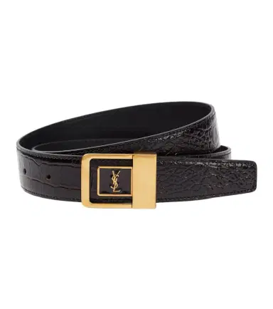 Saint Laurent La 66 croc-effect leather belt | Thumbnail 1 Saint Laurent La 66 croc-effect leather belt | Thumbnail 1