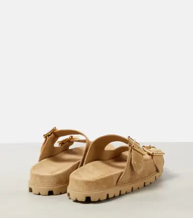 Prada Logo suede sandals | Thumbnail 2 Prada Logo suede sandals | Thumbnail 2