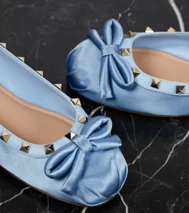 Valentino Garavani Rockstud satin ballet flats | Thumbnail 3 Valentino Garavani Rockstud satin ballet flats | Thumbnail 3