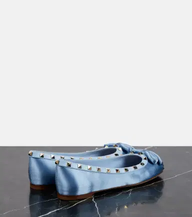Valentino Garavani Rockstud satin ballet flats | Thumbnail 4 Valentino Garavani Rockstud satin ballet flats | Thumbnail 4