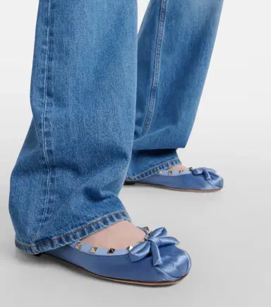 Valentino Garavani Rockstud satin ballet flats | Thumbnail 6 Valentino Garavani Rockstud satin ballet flats | Thumbnail 6