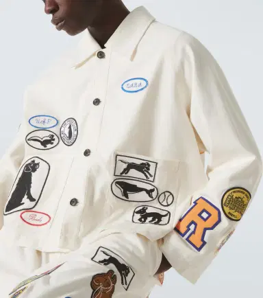 Bode Cambridge patch-appliqué cotton canvas jacket | Thumbnail 6 Bode Cambridge patch-appliqué cotton canvas jacket | Thumbnail 6