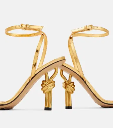 Bottega Veneta Knot mirrored leather sandals | Thumbnail 2 Bottega Veneta Knot mirrored leather sandals | Thumbnail 2