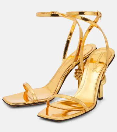 Bottega Veneta Knot mirrored leather sandals | Thumbnail 3 Bottega Veneta Knot mirrored leather sandals | Thumbnail 3