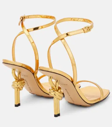Bottega Veneta Knot mirrored leather sandals | Thumbnail 4 Bottega Veneta Knot mirrored leather sandals | Thumbnail 4