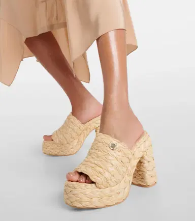 Stella McCartney Skyla raffia-effect platform mules | Thumbnail 6 Stella McCartney Skyla raffia-effect platform mules | Thumbnail 6