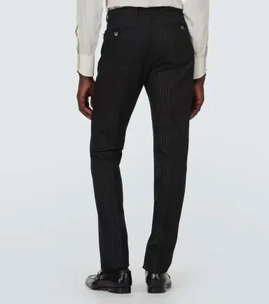 Tom Ford Atticus striped mohair-blend jacquard slim pants | Thumbnail 2 Tom Ford Atticus striped mohair-blend jacquard slim pants | Thumbnail 2