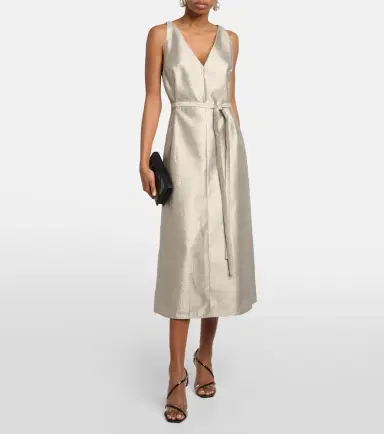 Joseph Desiree metallic midi dress | Thumbnail 2 Joseph Desiree metallic midi dress | Thumbnail 2