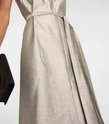 Joseph Desiree metallic midi dress | Thumbnail 4 Joseph Desiree metallic midi dress | Thumbnail 4