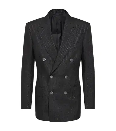 Tom Ford Atticus striped mohair-blend jacquard blazer | Thumbnail 1 Tom Ford Atticus striped mohair-blend jacquard blazer | Thumbnail 1