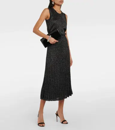 Joseph Ribbed-kit Lurex midi skirt | Thumbnail 3 Joseph Ribbed-kit Lurex midi skirt | Thumbnail 3