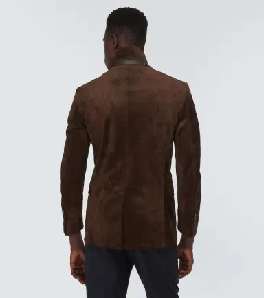 Tom Ford Leather-trimmed suede blazer | Thumbnail 2 Tom Ford Leather-trimmed suede blazer | Thumbnail 2