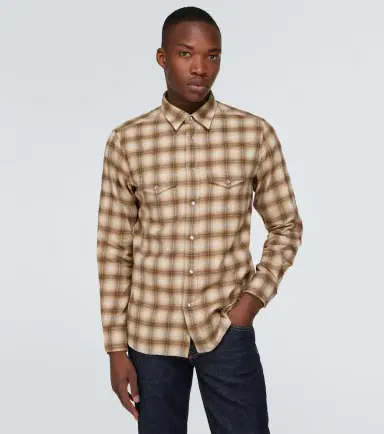 Tom Ford Checked cotton blend Oxford shirt | Thumbnail 5 Tom Ford Checked cotton blend Oxford shirt | Thumbnail 5