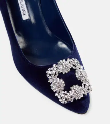 Manolo Blahnik Hangisi 90 embellished velvet pumps | Thumbnail 4 Manolo Blahnik Hangisi 90 embellished velvet pumps | Thumbnail 4