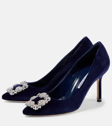 Manolo Blahnik Hangisi 90 embellished velvet pumps | Thumbnail 5 Manolo Blahnik Hangisi 90 embellished velvet pumps | Thumbnail 5