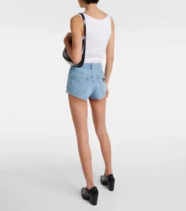 Prada High-rise denim shorts | Thumbnail 3 Prada High-rise denim shorts | Thumbnail 3