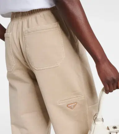 Prada High-rise cotton sweatpants | Thumbnail 2 Prada High-rise cotton sweatpants | Thumbnail 2