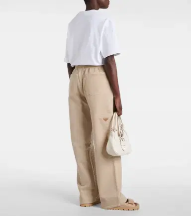 Prada High-rise cotton sweatpants | Thumbnail 4 Prada High-rise cotton sweatpants | Thumbnail 4