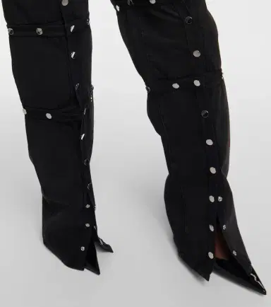 The Attico Studded convertible low-rise straight jeans | Thumbnail 4 The Attico Studded convertible low-rise straight jeans | Thumbnail 4
