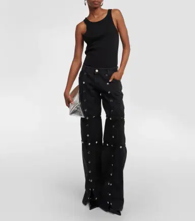The Attico Studded convertible low-rise straight jeans | Thumbnail 5 The Attico Studded convertible low-rise straight jeans | Thumbnail 5