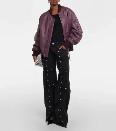 The Attico Studded convertible low-rise straight jeans | Thumbnail 6 The Attico Studded convertible low-rise straight jeans | Thumbnail 6