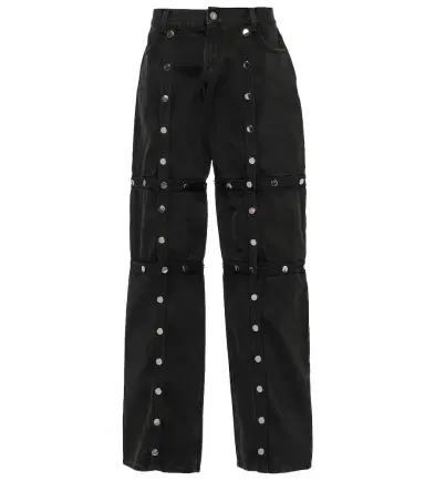 The Attico Studded convertible low-rise straight jeans | Thumbnail 1 The Attico Studded convertible low-rise straight jeans | Thumbnail 1