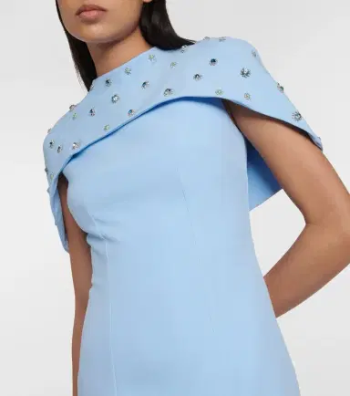 Safiyaa Crystal-embellished caped gown | Thumbnail 5 Safiyaa Crystal-embellished caped gown | Thumbnail 5
