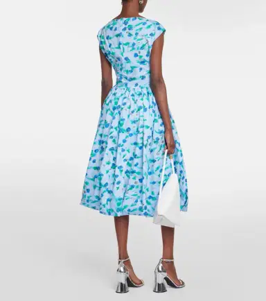 Marni Floral cotton poplin midi dress | Thumbnail 2 Marni Floral cotton poplin midi dress | Thumbnail 2