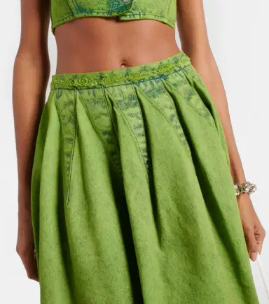 Marni Pleated denim midi skirt | Thumbnail 4 Marni Pleated denim midi skirt | Thumbnail 4