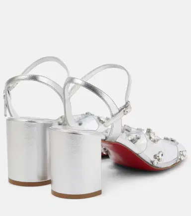 Christian Louboutin Queenie PVC and metallic leather sandals | Thumbnail 3 Christian Louboutin Queenie PVC and metallic leather sandals | Thumbnail 3