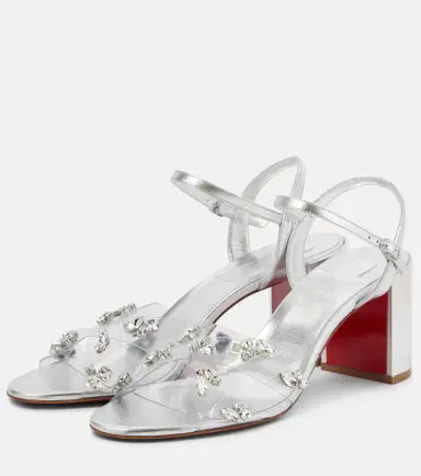 Christian Louboutin Queenie PVC and metallic leather sandals | Thumbnail 4 Christian Louboutin Queenie PVC and metallic leather sandals | Thumbnail 4
