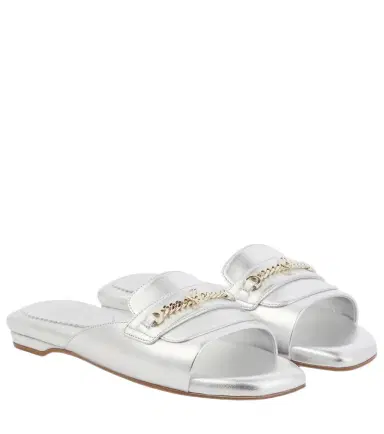 Christian Louboutin Miss MJ metallic leather mules | Thumbnail 1 Christian Louboutin Miss MJ metallic leather mules | Thumbnail 1