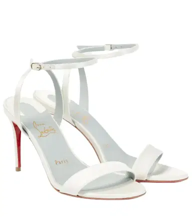 Christian Louboutin Loubigirl 85 silk crêpe satin sandals | Thumbnail 1 Christian Louboutin Loubigirl 85 silk crêpe satin sandals | Thumbnail 1