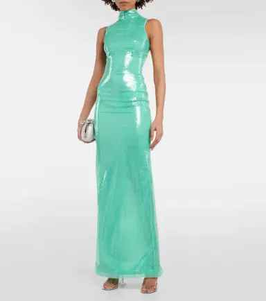 David Koma Halterneck sequined gown | Thumbnail 3 David Koma Halterneck sequined gown | Thumbnail 3