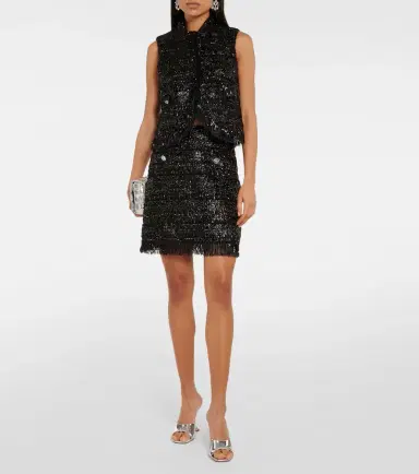 Giambattista Valli Sequined tweed miniskirt | Thumbnail 3 Giambattista Valli Sequined tweed miniskirt | Thumbnail 3