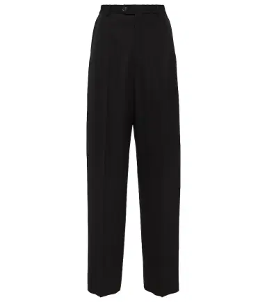 Balenciaga Mid-rise wool wide-leg pants | Thumbnail 1 Balenciaga Mid-rise wool wide-leg pants | Thumbnail 1