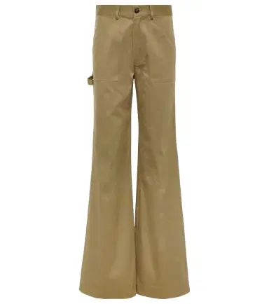 Nili Lotan Quentin high-rise cotton flared pants | Thumbnail 1 Nili Lotan Quentin high-rise cotton flared pants | Thumbnail 1