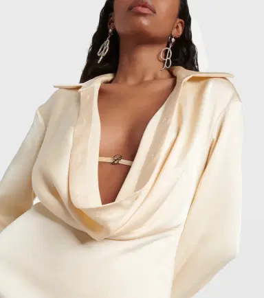 BLUMARINE Draped satin minidress | Thumbnail 3 BLUMARINE Draped satin minidress | Thumbnail 3