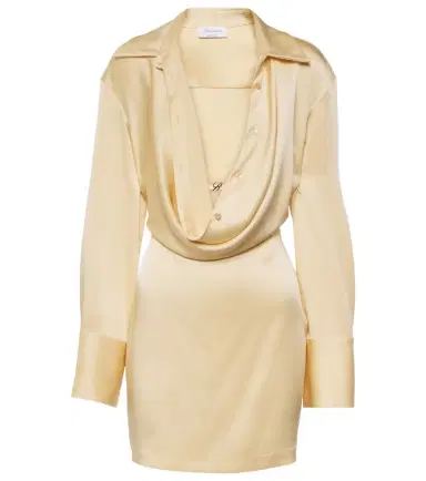 BLUMARINE Draped satin minidress | Thumbnail 1 BLUMARINE Draped satin minidress | Thumbnail 1