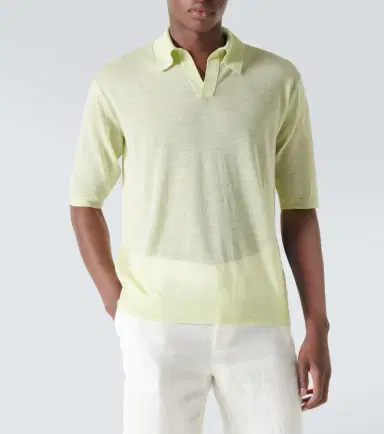 Auralee Wool and silk polo sweater | Thumbnail 2 Auralee Wool and silk polo sweater | Thumbnail 2