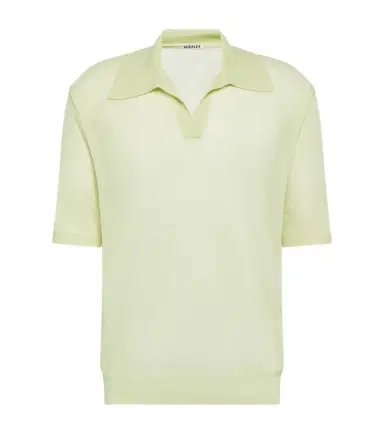 Auralee Wool and silk polo sweater | Thumbnail 1 Auralee Wool and silk polo sweater | Thumbnail 1