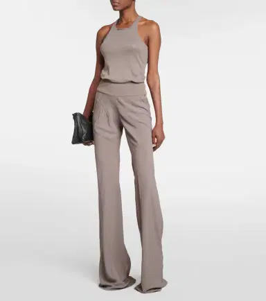Rick Owens Crêpe wide-leg pants | Thumbnail 4 Rick Owens Crêpe wide-leg pants | Thumbnail 4