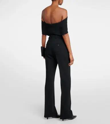 Toteme High-rise pleated crêpe flared pants | Thumbnail 5 Toteme High-rise pleated crêpe flared pants | Thumbnail 5