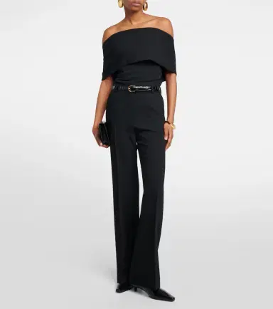 Toteme High-rise pleated crêpe flared pants | Thumbnail 6 Toteme High-rise pleated crêpe flared pants | Thumbnail 6