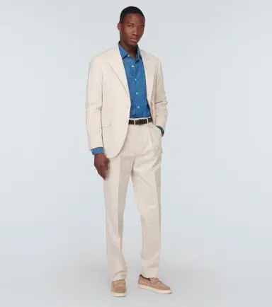 Brunello Cucinelli Cotton and cashmere-blend suit | Thumbnail 6 Brunello Cucinelli Cotton and cashmere-blend suit | Thumbnail 6